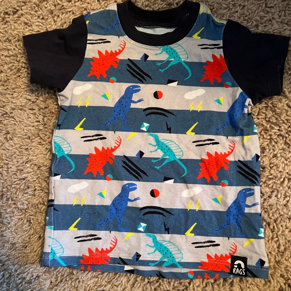 Rags to Raches Dinosaur Adventure Tee - Multicolor 3-6 months